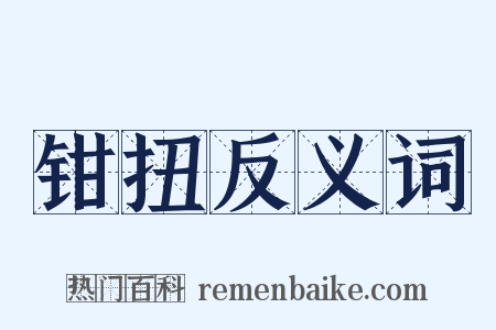 钳扭反义词是什么意思的图片